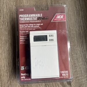 ACE Programmable Thermostat 4191698 120/240V Line Voltage Heat Only Universal